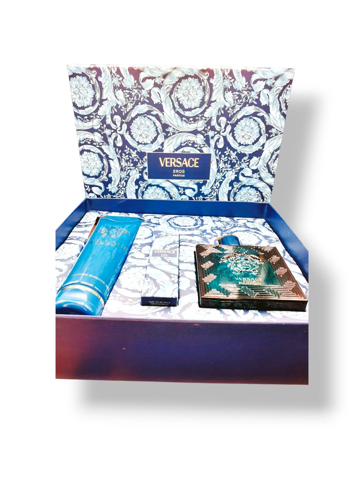 Versace Eros Parfum Set Shower gel 150 ml + Travel Spray 10 ml + Natural Spray 100 ml